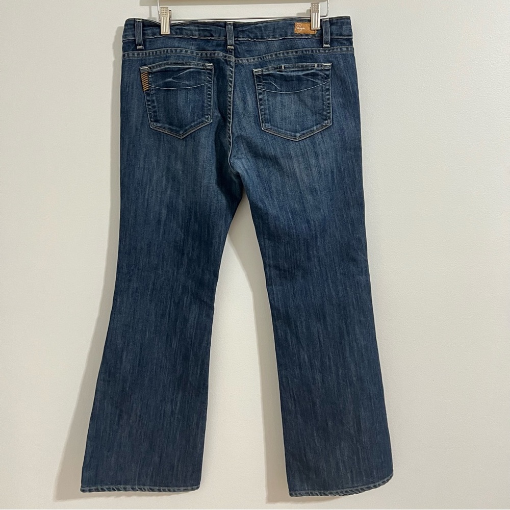 PAIGE Women's Dark Blue Boot Cut Jeans